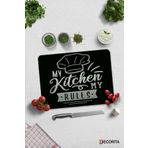 Decorita My Kitchen My Rules | Cam Kesme Tahtası - Cam Kesme Tablası | 30cm x 40cm