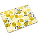 Decorita Sarı Limonlar | Cam Kesme Tahtası - Cam Kesme Tablası | - 30 x 40 cm