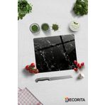 Decorita Siyah Mermer Görünümlü | Cam Kesme Tahtası - Cam Kesme Tablası | 29cm x 34cm