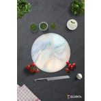 Decorita Supreme Mermer Görünümlü | Cam Kesme Tahtası - Cam Kesme Tablası | Çap32cm