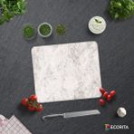 Decorita Taş Görünümlü | Cam Kesme Tahtası - Cam Kesme Tablası | 29cm x 34cm - 29 x 34 cm