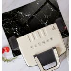 Decorita Tost Makinası Altı Cam Mat | Cam Isı Koruma Matı | Siyah Mermer Görünümlü | 30CM x 40CM