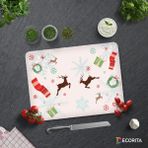 Decorita Yılbaşı Temalı | Cam Kesme Tahtası - Cam Kesme Tablası | 30cm x 40cm - 30 x 40 cm