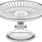 Decorium Accademia Platin Yaldızlı 18 cm Ayaklı Cam Servis Tabağı 9-01150106