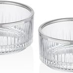 Decorium Accademia Platin Yaldızlı 9 cm 2 Parça Cam Kase 9-01070064
