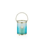 Decorium Arya 9,9 cm Dekoratif Mavi Cam Fener 9-03010525