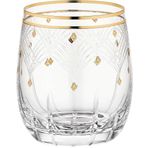 Decorium Camellia 24 Ayar Altın Yaldızlı 250 ml 6 Parça Cam Viski Bardağı 9-01010014