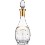 Decorium Camellia 24 Ayar Altın Yaldızlı 850 ml Cam Şarap Şişesi 9-01040004