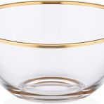 Decorium Dalia 24 Ayar Altın Yaldızlı 20 cm Cam Kase 9-01070067