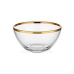 Decorium Dalia 24 Ayar Altın Yaldızlı 23,5 cm Cam Kase 9-01070072