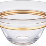 Decorium Dalia 24 Ayar Altın Yaldızlı 30 cm Cam Kase 9-03010430