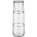 Decorium Dalia Platin Yaldızlı 1200 ml 2 Parça Bardaklı Başucu Cam Sürahi 9-01050005