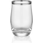 Decorium Dalia Platin Yaldızlı 200 ml 6 Parça Cam Su Bardağı 9-01010007