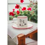 Decorium Istanbul Saati 85 ml 4 Parça 2 Kişilik Porselen Kahve Fincan Takımı 9-01120257 - Beyaz