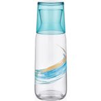 Decorium Joy 1200 ml 2 Parça Bardaklı Başucu Cam Sürahi 9-01050020
