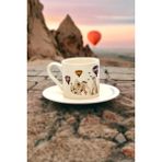 Decorium Kapadokya Balonlar 85 ml 4 Parça 2 Kişilik Porselen Kahve Fincan Takımı 9-01120256 - Renkli