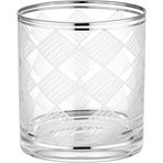 Decorium Karo Platin Yaldızlı 200 ml 6 Parça Cam Viski Bardağı 9-01010012