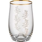 Decorium Lorin 24 Ayar Altın Yaldızlı 200 ml 6 Parça Cam Su Bardağı 9-01010561 - Şeffaf