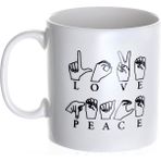 Decorium Love Peace 250 Kupa 9-01130167 - 001 - Beyaz - 250 ml