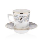 Decorium M00705 Monochrome 12 Parça Kahve Fincan Takımı