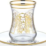 Decorium M00719 Florance Altın 12 Parça Çay Takımı