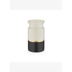 Decorium Monochrome 28 cm Dekoratif Siyah - Beyaz Cam Vazo 9-03010292