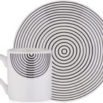 Decorium Monochrome 80 ml 12 Parça 6 Kişilik Porselen Kahve Fincan Takımı 9-01120019