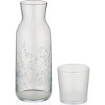 Decorium Sakura 1200 ml 2 Parça Bardaklı Başucu Cam Sürahi 9-01050078 - 1,5 lt