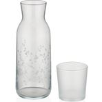 Decorium Sakura 1200 ml 2 Parça Bardaklı Başucu Cam Sürahi 9-01050078