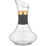 Decorium Vision Black 24 Ayar Altın Yaldızlı 1500 ml Cam Karaf 9-01030001 - 1,5 lt