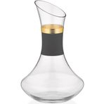 Decorium Vision Black 24 Ayar Altın Yaldızlı 1500 ml Siyah - Altın Cam Karaf 9-01030001
