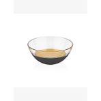 Decorium Vision Black 24 Ayar Altın Yaldızlı 20 cm Siyah - Altın Cam Kase 9-01070009