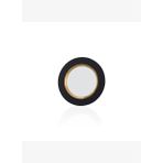 Decorium Vision Black 24 Ayar Altın Yaldızlı 22 cm Siyah - Altın Cam Tabak 9-01080019