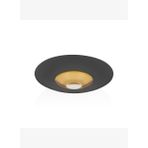 Decorium Vision Black 24 Ayar Altın Yaldızlı 35 cm Dekoratif Siyah - Altın Cam Kase 9-01080025