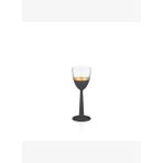 Decorium Vision Black 24 Ayar Altın Yaldızlı 90 ml 6 Parça Siyah - Altın Cam Likör Kadehi 9-01020018