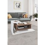 Decormet Asel Orta Sehpa Beyaz/Ceviz