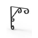 Decormet Burgulu 200 mm Siyah Raf Altı Konsol