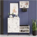 DECORMET DECORMET Bred Ayakkabılık Carrara Marbel - Beyaz Mermer