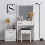 DECORMET DECORMET NİCE MAKYAJ MASASI CARRARA MARBLE