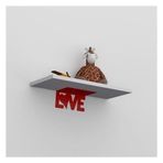 Decormet Love Kırmızı-Parlak Beyaz Raf Seti