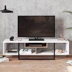 Decorotika Asal 150 Cm Beyaz Ud Siyah Tv Ünitesi