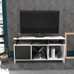 Decorotika Auburn Antrasit Beyaz Tv Ünitesi