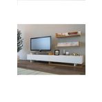 Decorotika Ayaz Teak Beyaz TV Ünitesi
