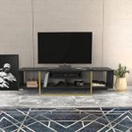 Decorotika Decorotika Asal Tv Ünitesi 150 Cm Siyah Gold Siyah
