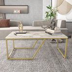 Decorotika Gold Beyaz Wendy Orta Sehpa
