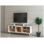 Decorotika Kutay Beyaz Teak Tv Ünitesi