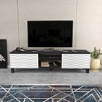 Decorotika Lukas Beyaz Siyah Tv Ünitesi