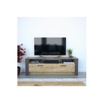 Decorotika Manhattan 150 Safir Meşe Koyu Gri Tv Ünitesi