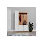 Decorotika NATUREL PORTMANTO TEAK BEYAZ