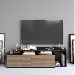Decorotika Nexera Siyah Ceviz Tv Ünitesi